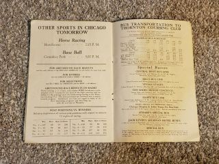 Vintage 1932 Dog Race Program Thornton Coursing Club Homewood,  Illinois 3
