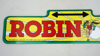 Batman Robin Road Plastic Street Sign DC Comics Vintage 1982 NOS 18 