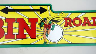 Batman Robin Road Plastic Street Sign DC Comics Vintage 1982 NOS 18 