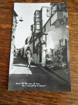 St Ives,  The Warren,  Vintage Real Photo Domino Series Postcard §zd568