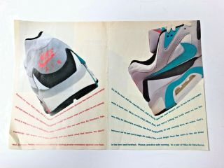 Vtg 1991 Nike Air Max Triax 91 Structure Running Shoes Poster Print Ad