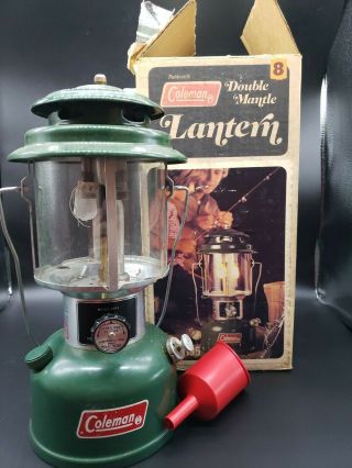 Vintage 1976 Coleman Camping 220j Lantern Double Mantle