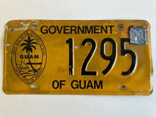 1999 Guam Government License Plate 1990s Us Territory