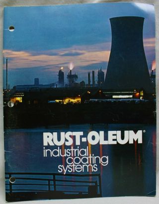 Rust - Oleum Industrial Paint Coating Systems Color Charts Bgrochure 1981 Vintage