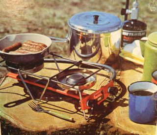 Rare? Vintage Zebco Traveler Trojan - 2 Burner Propane Camping Stove -