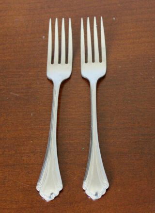 Vintage Oneida " Falkirk " Stainless Steel 18/8 Flatware Dinner Forks X2