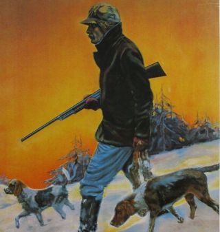 Vintage Advertising Poster Remington Umc Firearms Ammunition Hunting Dogs