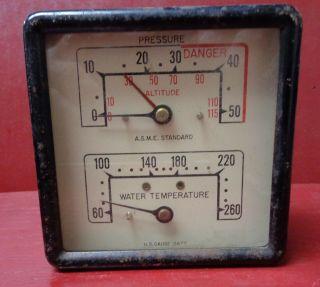 Vintage A.  S.  M.  E.  Standard Gauge Steampunk Altitude Water Pressure Steampunk