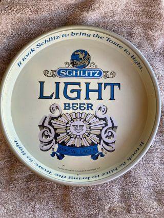 Schlitz The Beer That Made Milwaukee Famous Vintage 13 " Metal Serving Tray