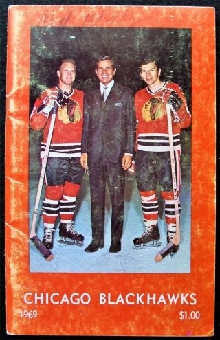 1968 - 69 Chicago Blackhawks Hockey Media Guide - Bobby Hull Stan Mikita