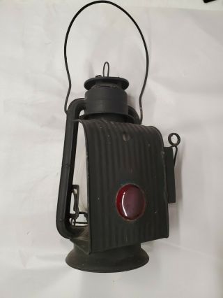 Antique/vintage Dietz Junior Wagon Lamp Lantern - W/red Taillight Marker& Clip