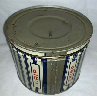 ANTIQUE SENATE COFFEE TIN LITHO 1LB KEYWIND CAN BINGHAMTON NY OLD GROCERY STORE 3