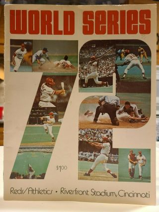 1972 World Series Baseball Program Oakland A 