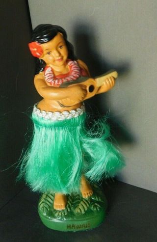 Vintage Hawaiian Hawaii Porcelain Hula Girl Nodder Bobble Tiki Bar