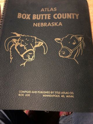 1964 Atlas Of Box Butte County Nebraska Genealogy
