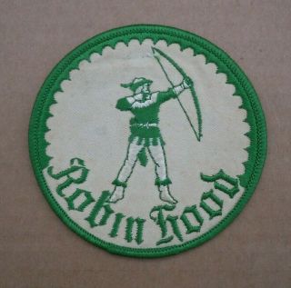 Vintage 4 " Robin Hood Longbow Archery Embroidered Patch,  Bow Hunting Bowhunting