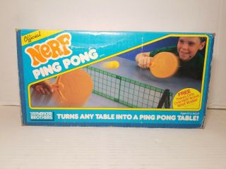 Vintage 1987 Parker Brothers Model 0304 Official Nerf Ping Pong Table Game E3