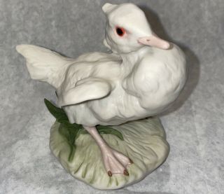 Vintage Cybis White Duckling 4” Tall Porcelain Bird Figurine