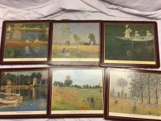 Set Of 6 Vintage Lady Claire Claude Monet Inspired Coaters Or Trivets S E5