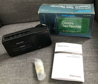 Vintage Radio Shack Voice Activated Cassette Tape Recorder Ctr - 101