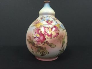 Royal Bonn Chrysanthemum Hand Painted Vase C.  1890 - 1910 Antique