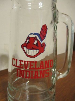 CLEVELAND INDIANS Glass Mug (O ' Nuts?) 7 