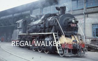 35mm Cr China Chinese Railway Slide Steam Loco Sy 137 Dalian Harbour 83