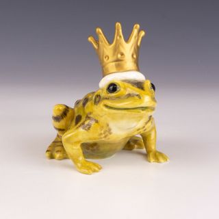 Vintage John Beswick Pottery - Frog In A Crown - Slight Damage But Lovely