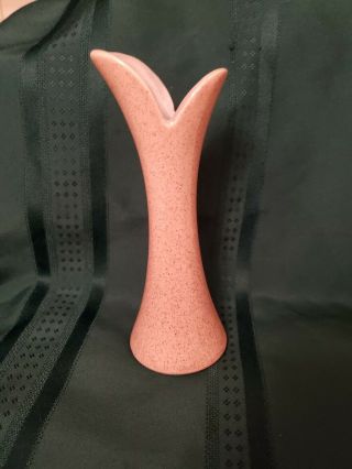 Vintage Red Wing Pottery Usa Pink Speckled Vase 434 8 1/4 " Tall
