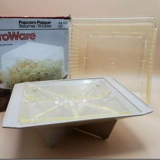 Vintage Anchor Ovenware Microware Steamer Roaster Popcorn Popper Microwave 3 Qt