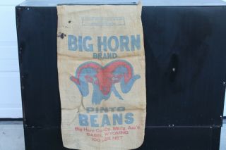 Vintage Big Horn Brand Burlap Sack