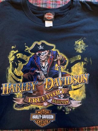 Harley Davidson Men’s T - Shirt Size 3xl Short Sleeve Freeport Bahamas