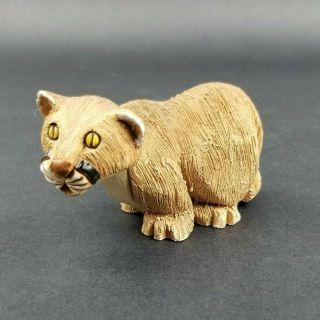 Vintage Artesania Rinconada Mountain Lion Cat Figurine Retired 80 Uruguay