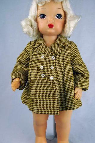 Vintage Terri Lee 16” Houndstooth Coat Tagged Minty No Doll