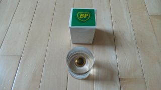 Vintage BP British Petroleum Oil Co North Sea Drop of Oil in Acrylic Oil Drum 2