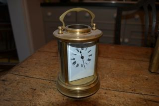 Rare Round Cased Carriage Clock For Restoration