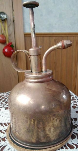 Vintage Brass 555 Atomizer Plant Water Mister Spray Indoor Garden Bottle 6 " Tall