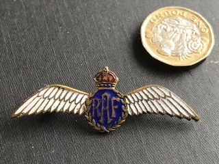 Vintage Raf Wings Badge Enamel