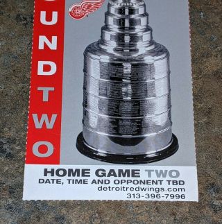 2004 DETROIT RED WINGS vs CALGARY FLAMES PLAYOFFS Ticket Round 2 Home Game 2 VTG 3
