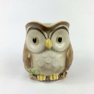 Porcelain Owl Mug Pitcher Creamer Vintage Ceramic Otagari Japan Hand Painted