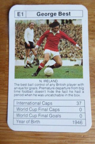 George Best Manchester United Ace Sporting Aces Football Vintage Card