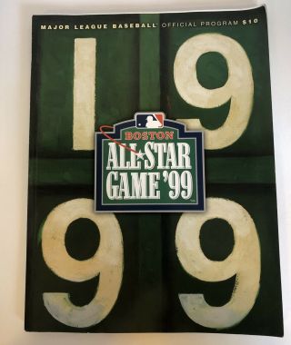 1999 Mlb All Star Game Program Boston Fenway Park Red Sox Baseball
