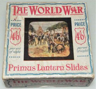 The World War Antique Box Set Of 8 Antique Magic Lantern Slides C1920