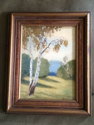 Antique " Landscape Scene " Oil Painting - Signed And Framed