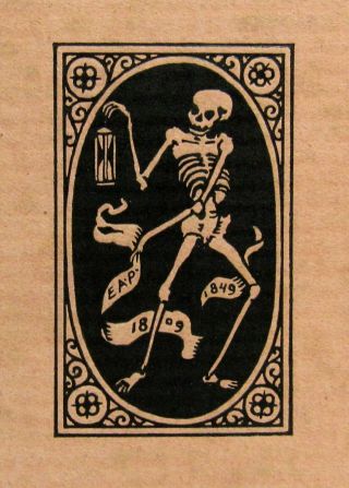 Antique 1917 EDGAR ALLAN POE Skeleton Cover NOVELLEN DES TODES Occult Horror 2