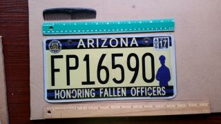 License Plate,  Arizona,  Specialty: Honoring Officers,  Fp (fallen Police) 1659 0