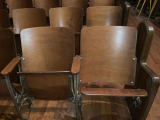 Antique Theater Seats (multiple Groups Of 7) -,  But