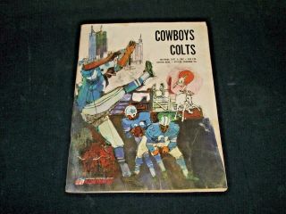 1967 Baltimore Colts Dallas Cowboys Nfl Football Game Program Johnny Unitas