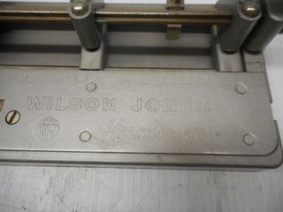 Vintage Wilson Jones Hummer 314 Heavy Duty Industrial 3 Hole Punch Adjustable 2