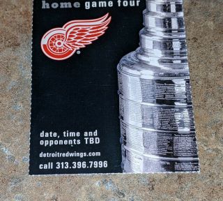 2002 DETROIT RED WINGS vs COLORADO AVALANCHE Playoffs Ticket Round 3 Home Game 4 3